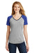 DISCONTINUED District ® Juniors Mesh Sleeve V-Neck Tee. DT276
