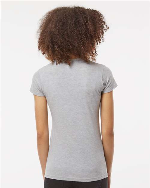 Women's Fine Jersey Slim Fit T-Shirt - OnModelBack - B20159108 - Heather Grey