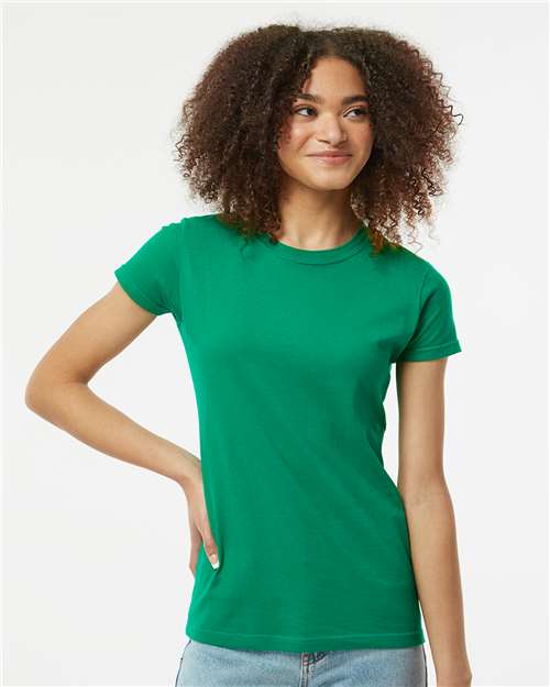 Women's Fine Jersey Slim Fit T-Shirt - OnModelFront - B20159118 - Kelly Green
