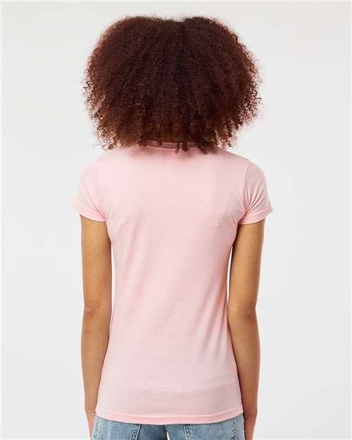 Women's Fine Jersey Slim Fit T-Shirt - OnModelBack - B20159128 - Pink