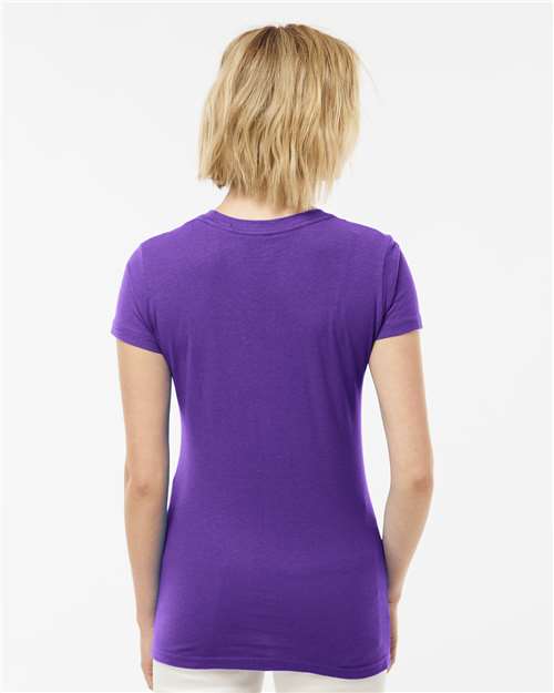 Women's Fine Jersey Slim Fit T-Shirt - OnModelBack - B20159678 - Purple