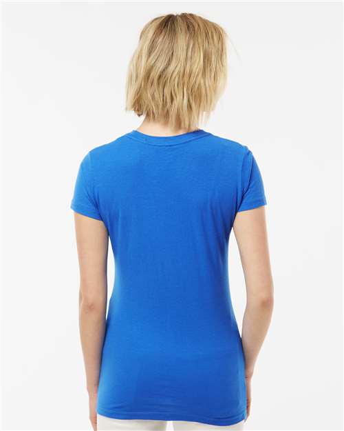 Women's Fine Jersey Slim Fit T-Shirt - OnModelBack - B20159758 - Royal