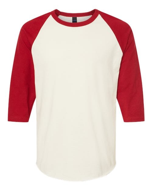 Unisex Fine Jersey Raglan T-Shirt - Front - B30359246 - undefined