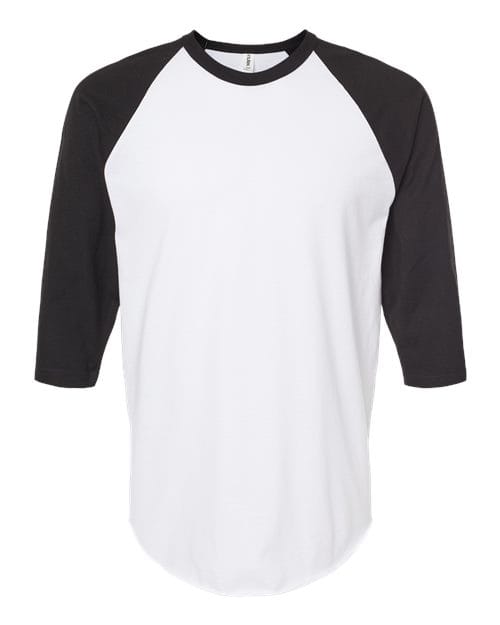 Unisex Fine Jersey Raglan T-Shirt - Front - B30359154 - undefined