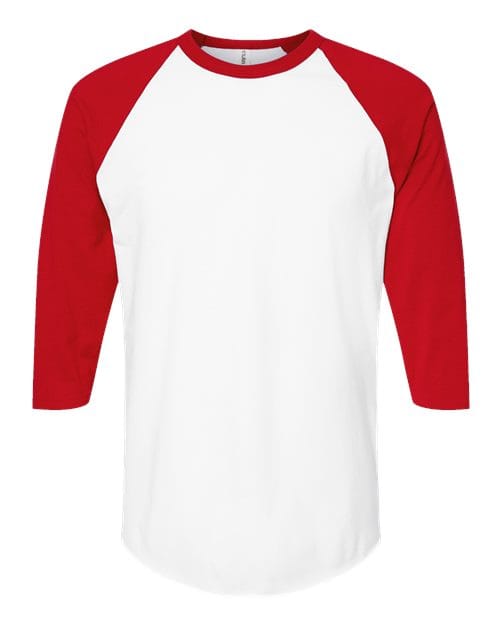 Unisex Fine Jersey Raglan T-Shirt - Front - B30359204 - undefined