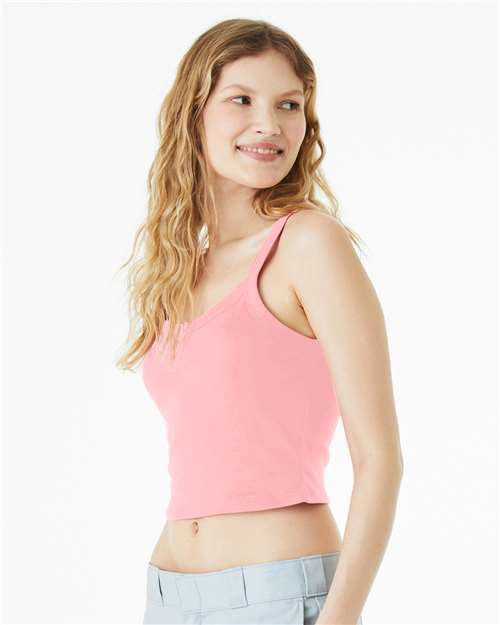 1012 Women's Micro Rib Spaghetti Strap Tank in 