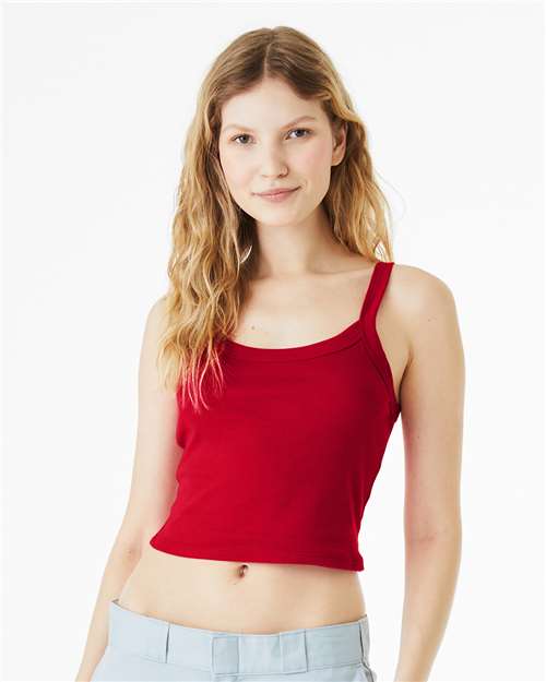 1012 Women's Micro Rib Spaghetti Strap Tank in 