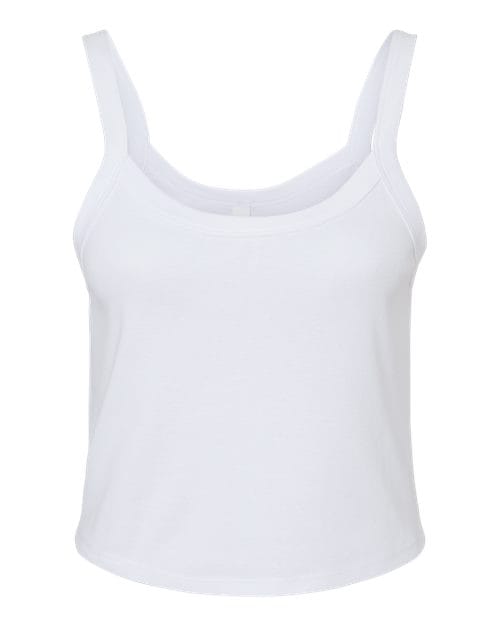 1012 Women's Micro Rib Spaghetti Strap Tank in 