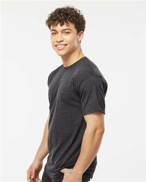 Unisex Heavyweight Jersey T-Shirt - OnModelSide - B30959582 - Heather Graphite