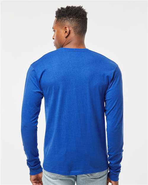 Unisex Heavyweight Jersey Long Sleeve T-Shirt - OnModelBack - B31059753 - Royal