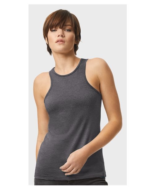 101CVC-Women's CVC Tank in Heather Charcoal