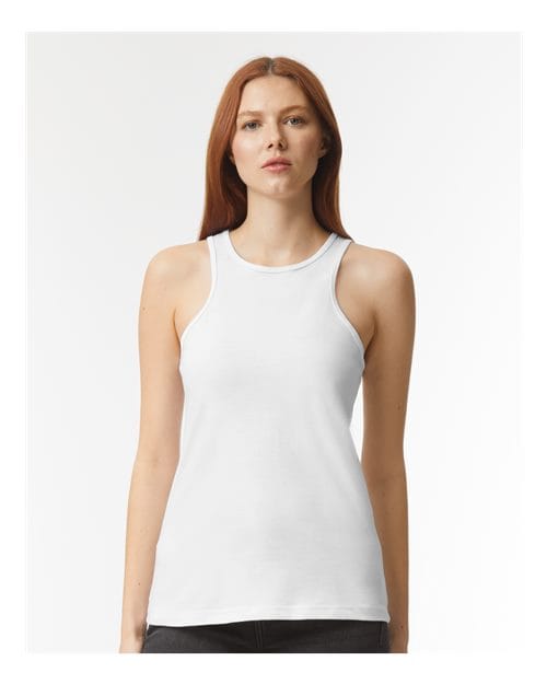 101CVC-Women's CVC Tank in White