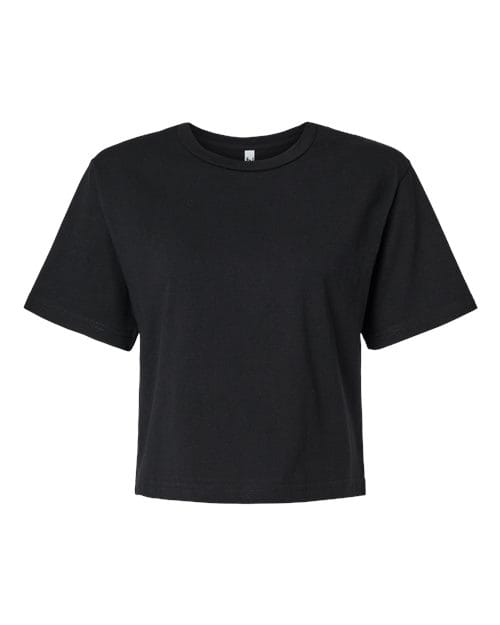 102 Women's Fine Jersey Boxy Tee in Black
