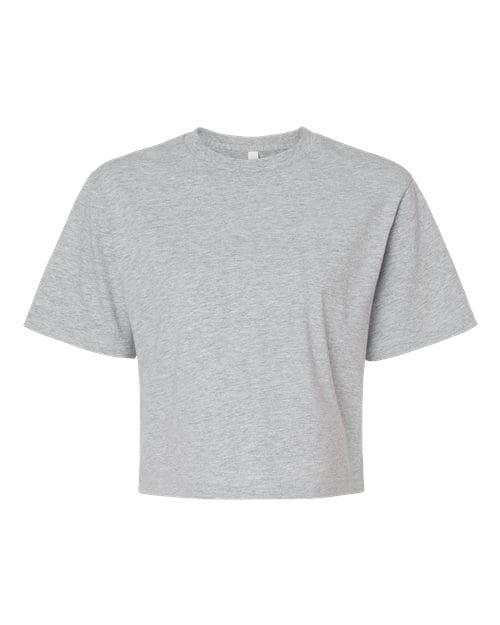 102 Women's Fine Jersey Boxy Tee in Heather Grey