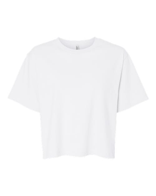 102 Women's Fine Jersey Boxy Tee in White
