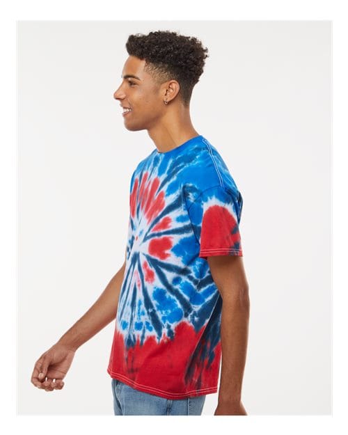 Colortone 1000-Unisex Multi-Color Tie-Dyed T-Shirt in 