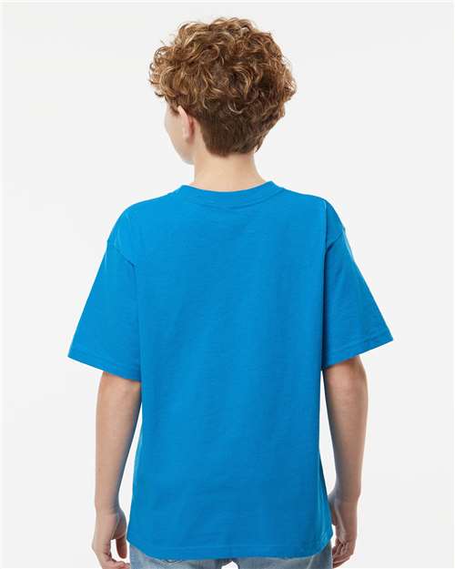 Youth Gold Soft Touch T-Shirt - OnModelBack - B01842962 - Turquoise