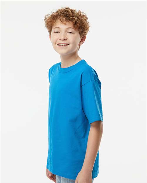 Youth Gold Soft Touch T-Shirt - OnModelSide - B01842962 - Turquoise