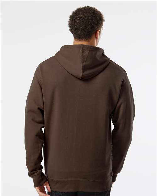 Unisex Midweight Hooded Sweatshirt - OnModelBack - B23676602 - Brown