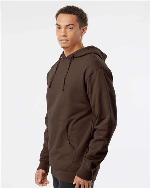 Unisex Midweight Hooded Sweatshirt - OnModelSide - B23676602 - Brown