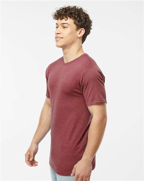 Unisex Heavyweight Jersey T-Shirt - OnModelSide - B30959532 - Heather Burgundy