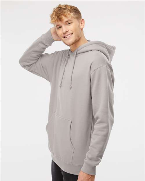 Unisex Heavyweight Hooded Sweatshirt - OnModelSide - B22276412 - Cement