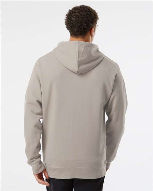 Unisex Midweight Hooded Sweatshirt - OnModelBack - B23676413 - Cement
