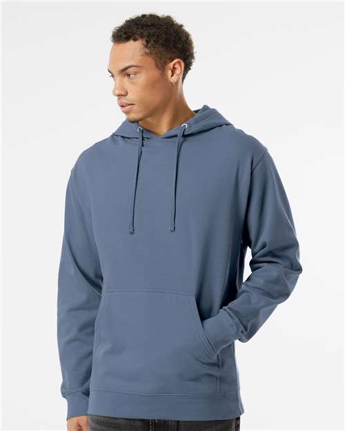 Unisex Midweight Hooded Sweatshirt - OnModelFront - B23676423 - Storm Blue