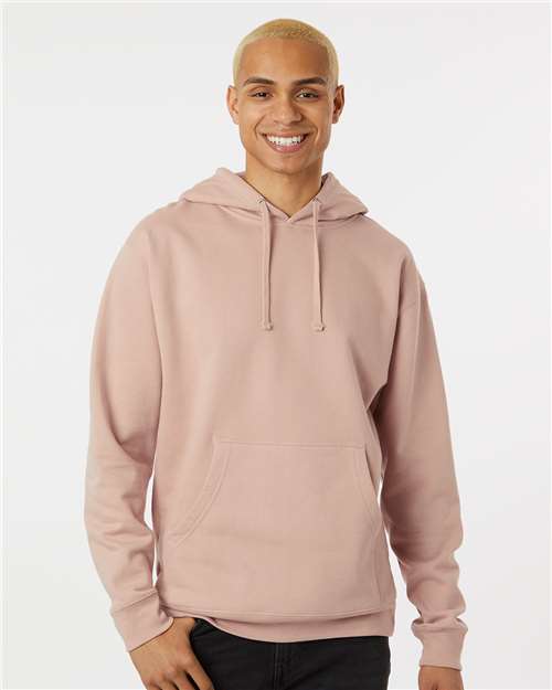 Unisex Midweight Hooded Sweatshirt - OnModelFront - B23676443 - Dusty Pink