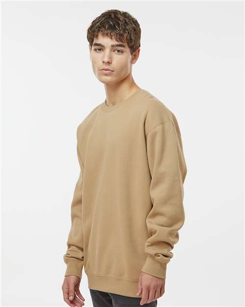 Unisex Heavyweight Crewneck Sweatshirt - OnModelSide - B04076732 - Sandstone