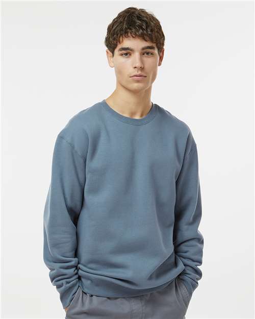 Unisex Heavyweight Crewneck Sweatshirt - OnModelFront - B04076442 - Storm Blue