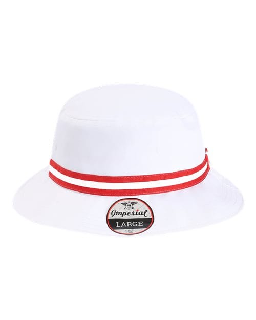 Imperial 12204 One Size / White/ Red 1371P-The Oxford Performance Bucket Hat