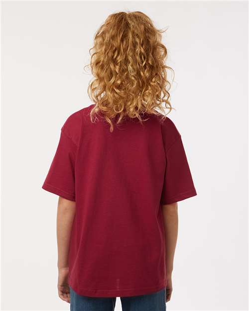Youth Gold Soft Touch T-Shirt - OnModelBack - B01842712 - Cardinal Red