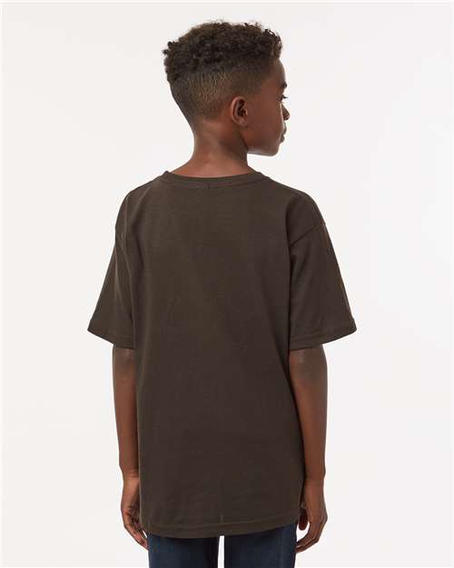 Youth Gold Soft Touch T-Shirt - OnModelBack - B01842552 - Chocolate
