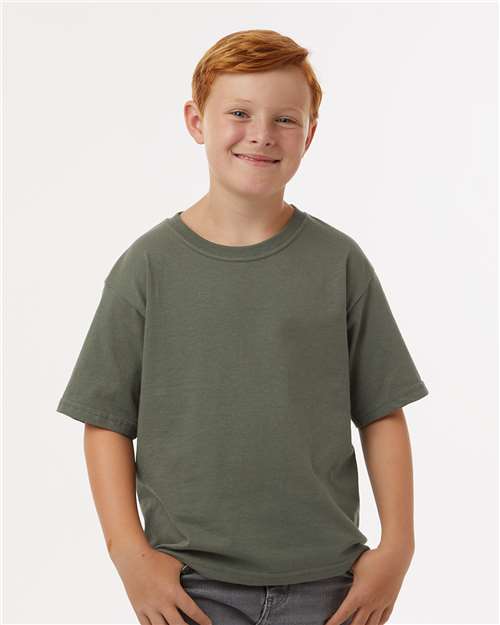 Youth Gold Soft Touch T-Shirt - OnModelFront - B01842522 - Military Green
