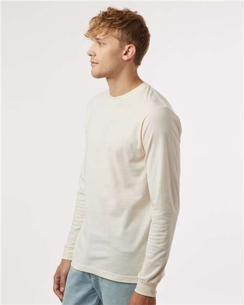 Unisex Fine Jersey Long Sleeve T-Shirt - OnModelSide - B00059249 - Natural