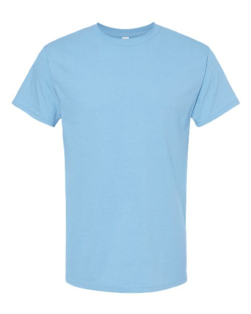 Men's Gold Soft Touch T-Shirt - Front - B01542283 - Sky