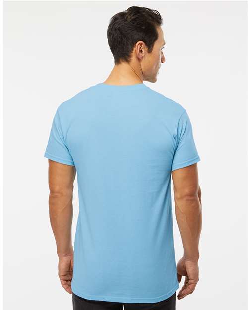 Men's Gold Soft Touch T-Shirt - OnModelBack - B01542283 - Sky