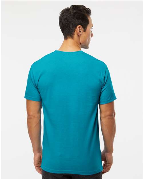 Men's Gold Soft Touch T-Shirt - OnModelBack - B01542293 - Tropical Blue