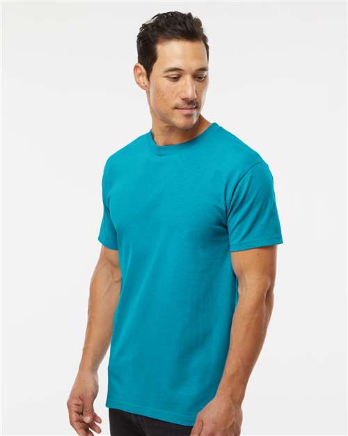 Men's Gold Soft Touch T-Shirt - OnModelSide - B01542293 - Tropical Blue