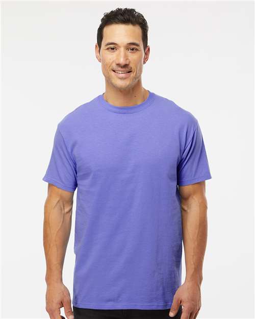 Men's Gold Soft Touch T-Shirt - OnModelFront - B01542683 - Violet