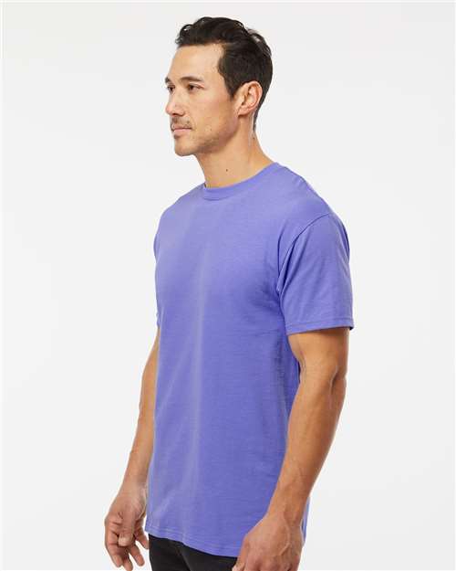 Men's Gold Soft Touch T-Shirt - OnModelSide - B01542683 - Violet