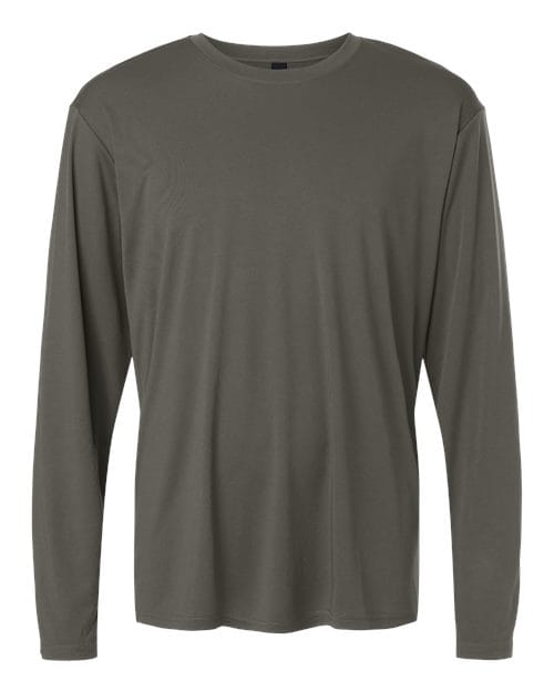 Unisex Pro-Lock Performance Long Sleeve T-Shirt - Front - B00496590 - Charcoal