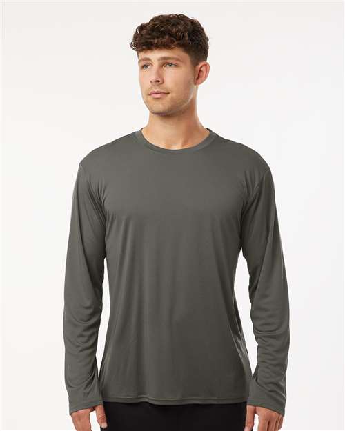 Unisex Pro-Lock Performance Long Sleeve T-Shirt - OnModelFront - B00496590 - Charcoal
