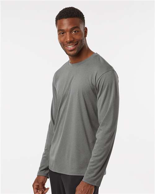 Unisex Pro-Lock Performance Long Sleeve T-Shirt - OnModelSide - B00496132 - Heather Granite