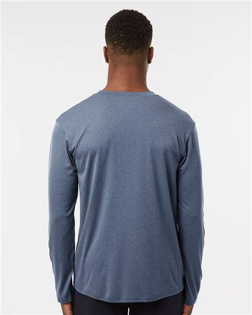 Unisex Pro-Lock Performance Long Sleeve T-Shirt - OnModelBack - B00496652 - Heather Navy