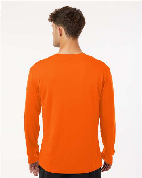 Unisex Pro-Lock Performance Long Sleeve T-Shirt - OnModelBack - B00496662 - Neon Orange