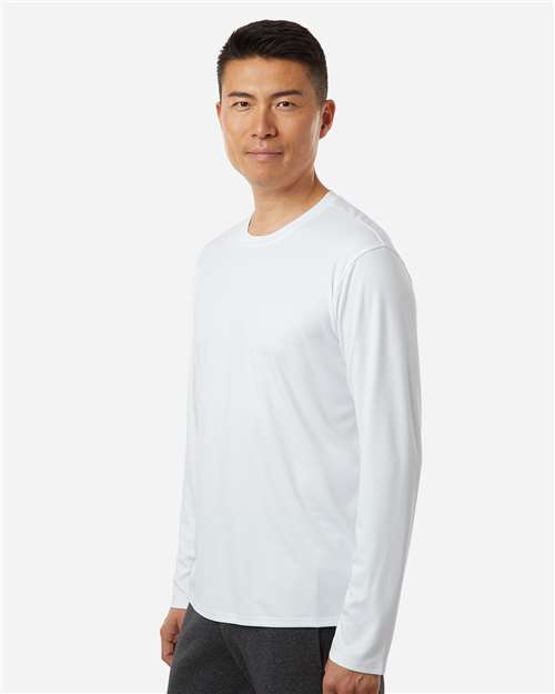 Unisex Pro-Lock Performance Long Sleeve T-Shirt - OnModelSide - B00496002 - White