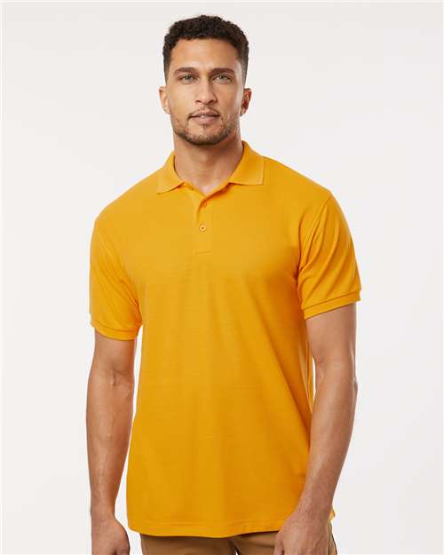 Men's Pique Polo - OnModelFront - B00596132 - Gold