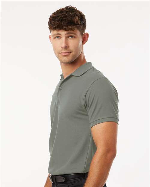Men's Pique Polo - OnModelSide - B00596092 - Greystone